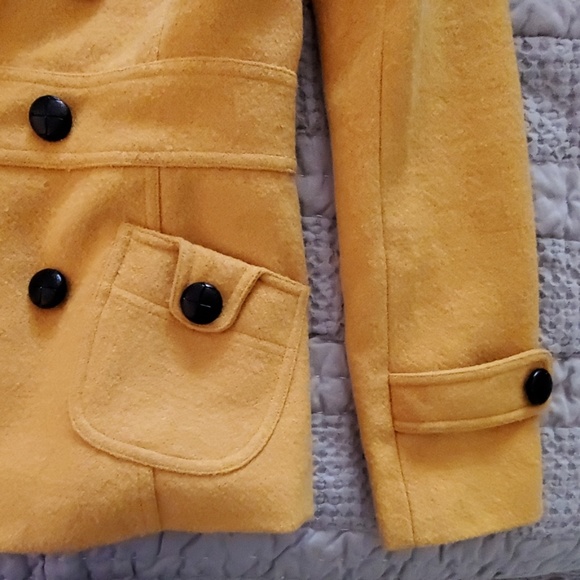 SOLD! Forever 21 | Mustard Yellow Wool Coat - Picture 5 of 6
